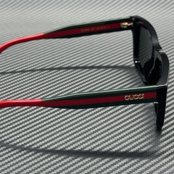 GUCCI Black Grey Men's 53 mm Medium Sunglasses - Picture 4 of 5